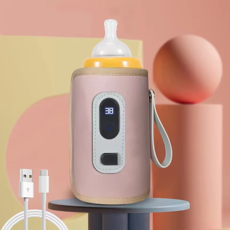 Baby Bottle Insulation Sleeve Portable Baby Bottle Insulation Sleeve LCD Screen USB Bottle Car Travel