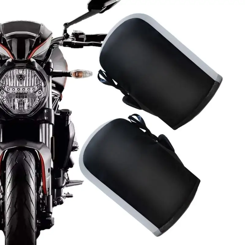 

Универсальные Мотоциклетные Перчатки из искусственной кожи, варежки на руль, зимние теплые непромокаемые ветрозащитные муфты, аксессуары для скутеров, снегоходов