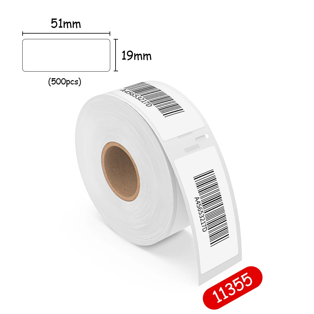 11355 Rotolo Di Etichette 19Mm * 51Mm Per Dymo 99014 99010 99012 11352 11352 Etichetta Adesiva In Carta Termica Lw Per Dymo Labelwriter 450 4Xl