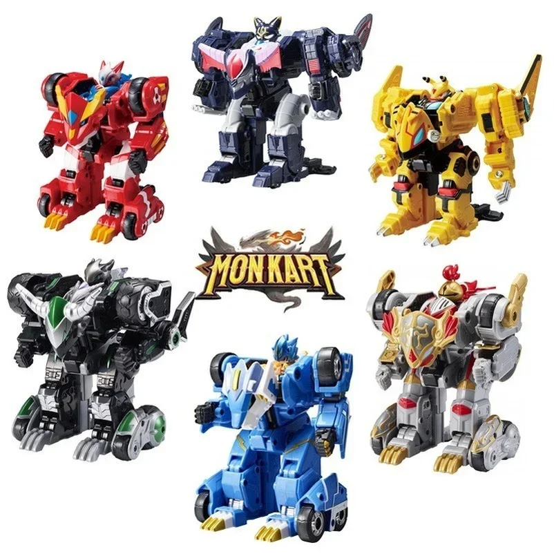 Monkart Transformation Robot Moncha Pixie Vasper MEECARDS Bitroid Zero Draka Rarrken Leo Megaroid  Action Figure Kids Gift Toys