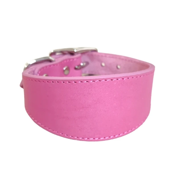 Wide Padded Dogs Collar Genuine Leathers Puppy Collars for Lurchers Italian Greyhounds Comfortable Pet Dogs Accessories B03E 6