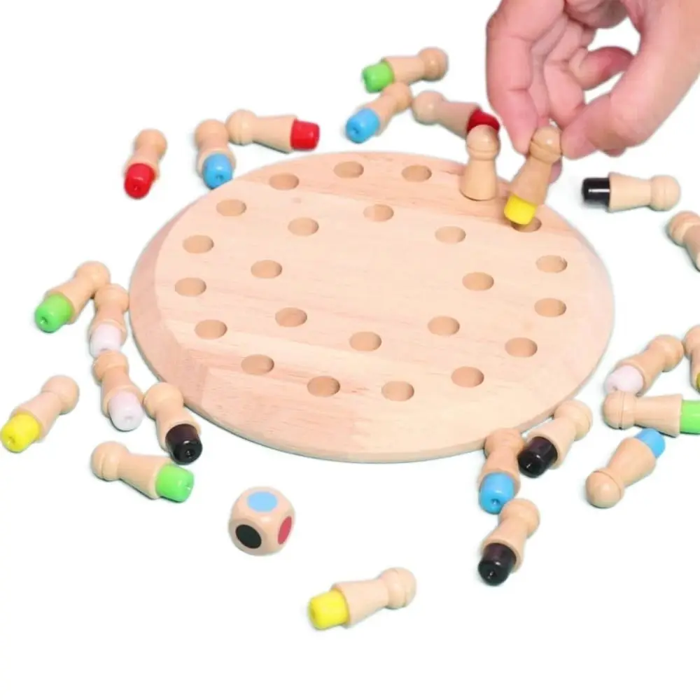 

Игра в шахматы, развивающая игрушка для родителей и детей, шахматы с цветной памятью, настольная игра Монтессори, деревянные шахматы с памятью, познавательные способности