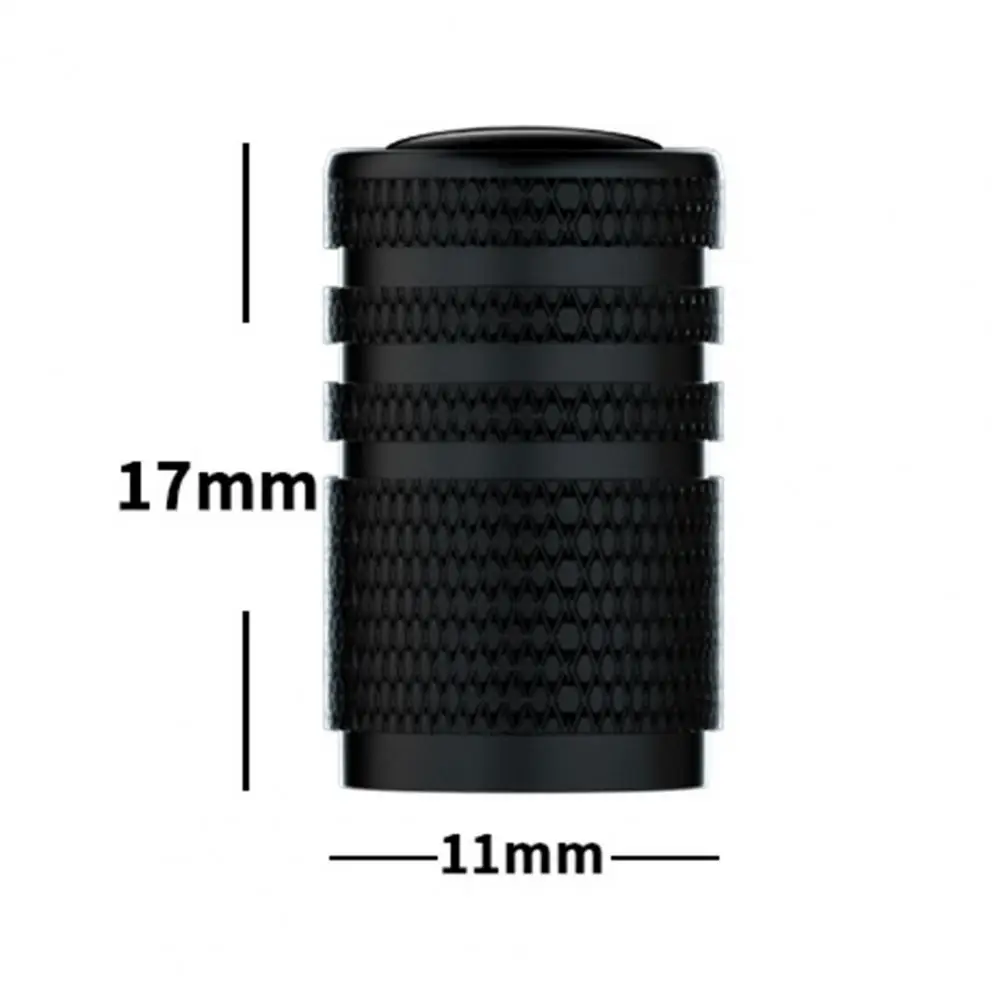 4Pcs Car Tire Valve Stems Caps Knurling Style Tire Valve Cap Vibrant Color Stainless Steel Wheel Stem Air Cap Car Supplies