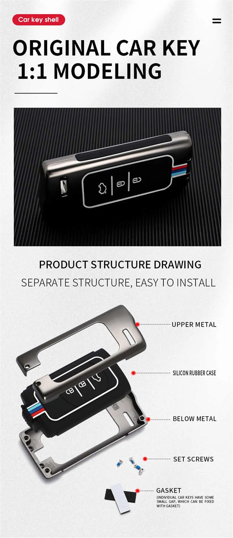 Custodia per chiave Auto in lega Shell per Chery Tiggo 8 Arrizo 5 Pro Gx 5x eQ7 7 2021 2022 Styling portachiavi accessori Auto - S8722fb5e9dbd452a9fe7cc3af6a6cc5d9