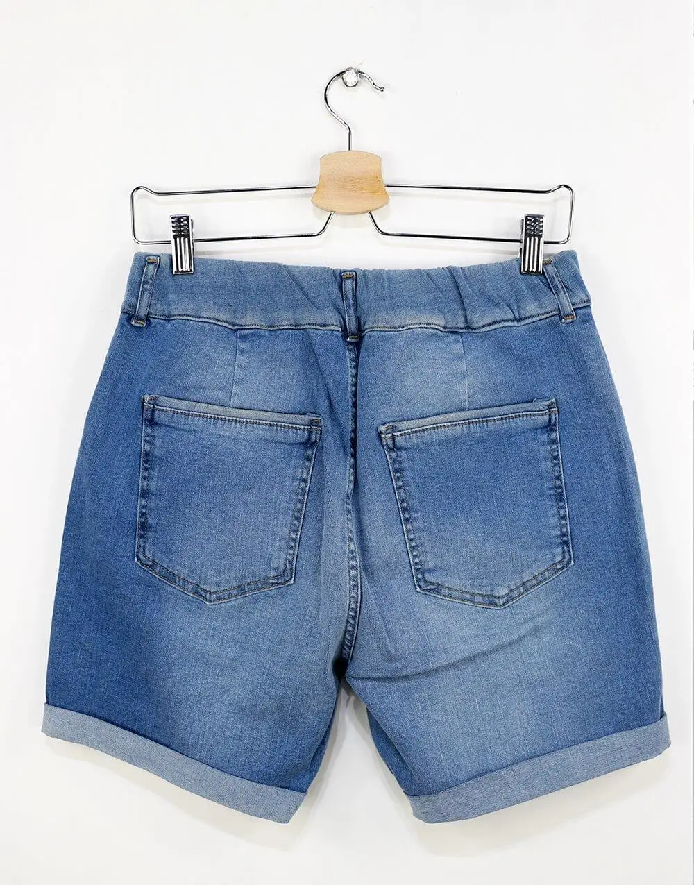 Premium Elastic Waist Denim Shorts Mens 