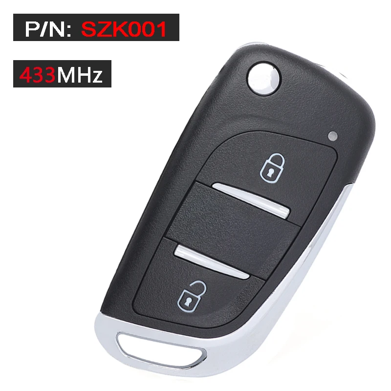 Enhanced Flip Remote Key Fob with 433MHz Frequency and Advanced ID Chip Technology