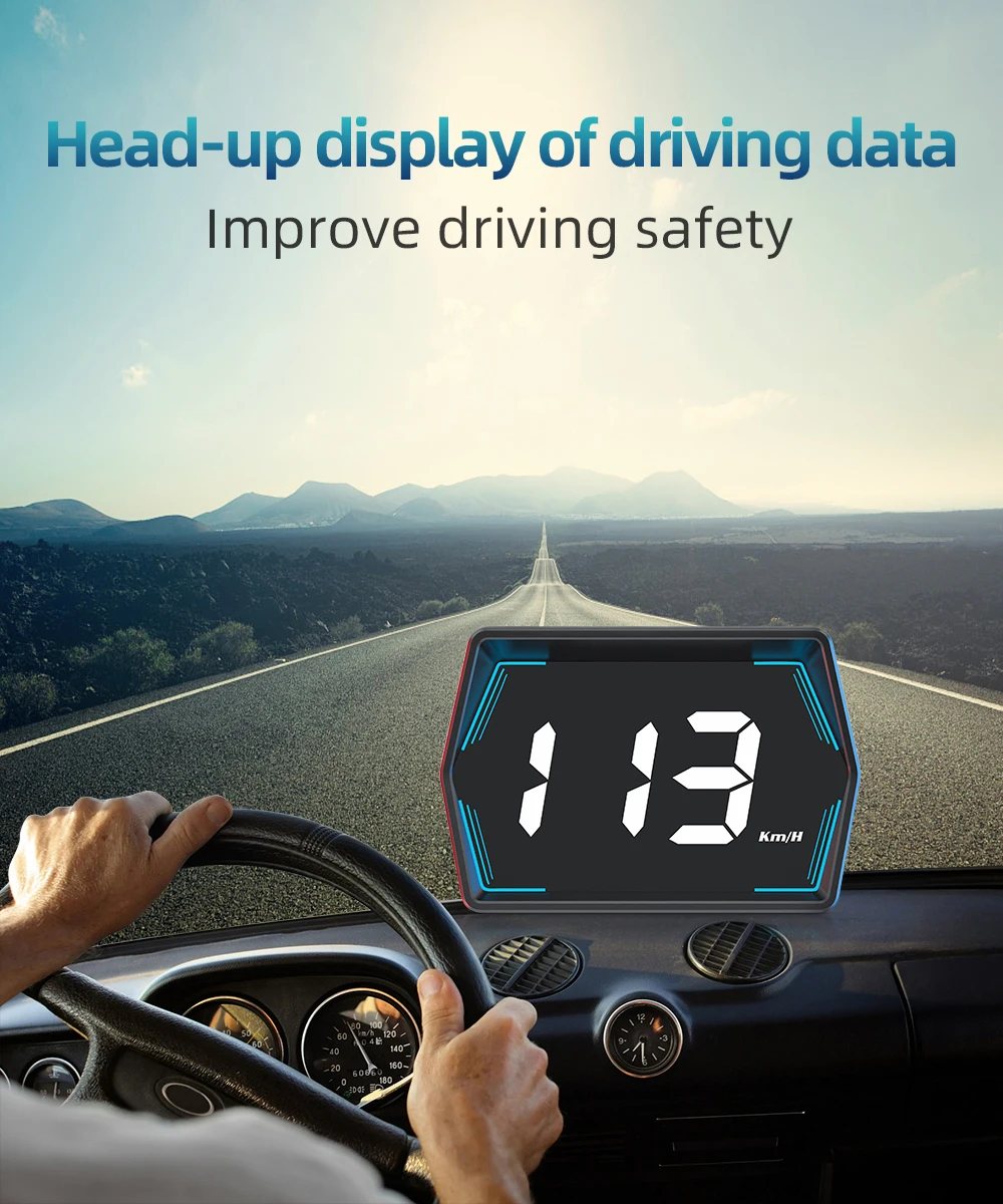 GPS HUD G20 Car Digital Speedometer Head-up Display Speed Meter Mph Kmh Compass