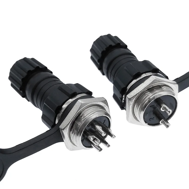 1Pcs GX16 Connector M16 Waterproof Back Nut Docking Male&Female