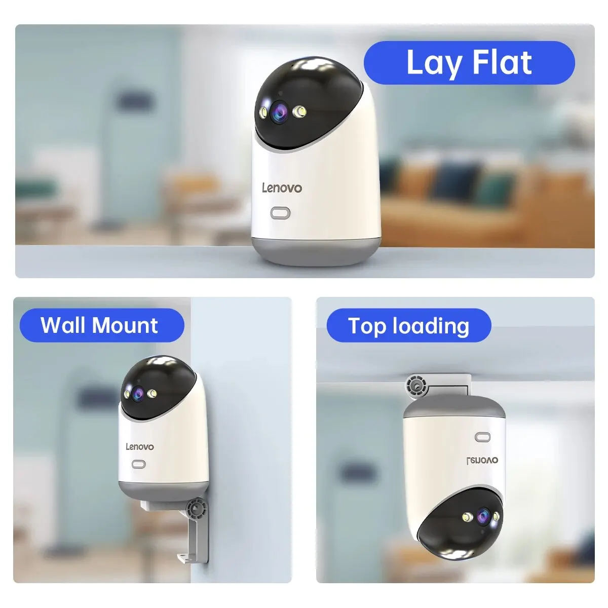 Lenovo 3MP 5G WiFi PTZ Telecamera IP Smart Home Color Night Audio Telecamera di sorveglianza wireless Monitoraggio automatico Sicurezza Baby Monitor - immagine 6