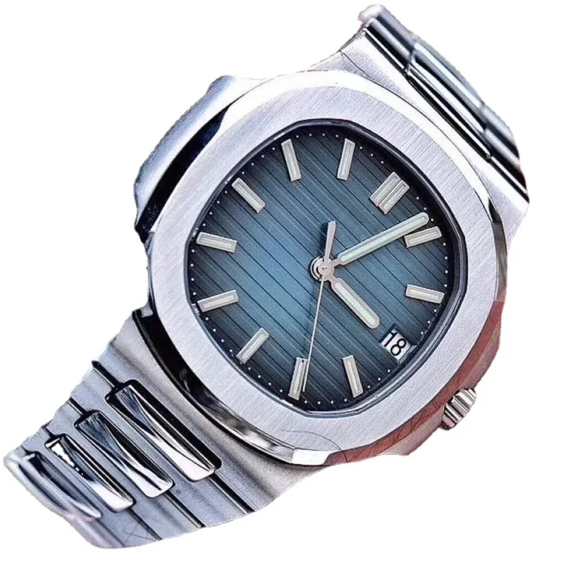 

Luxury New Mens Mechanical Watch Automatic Steel Strap Black Blue Dial