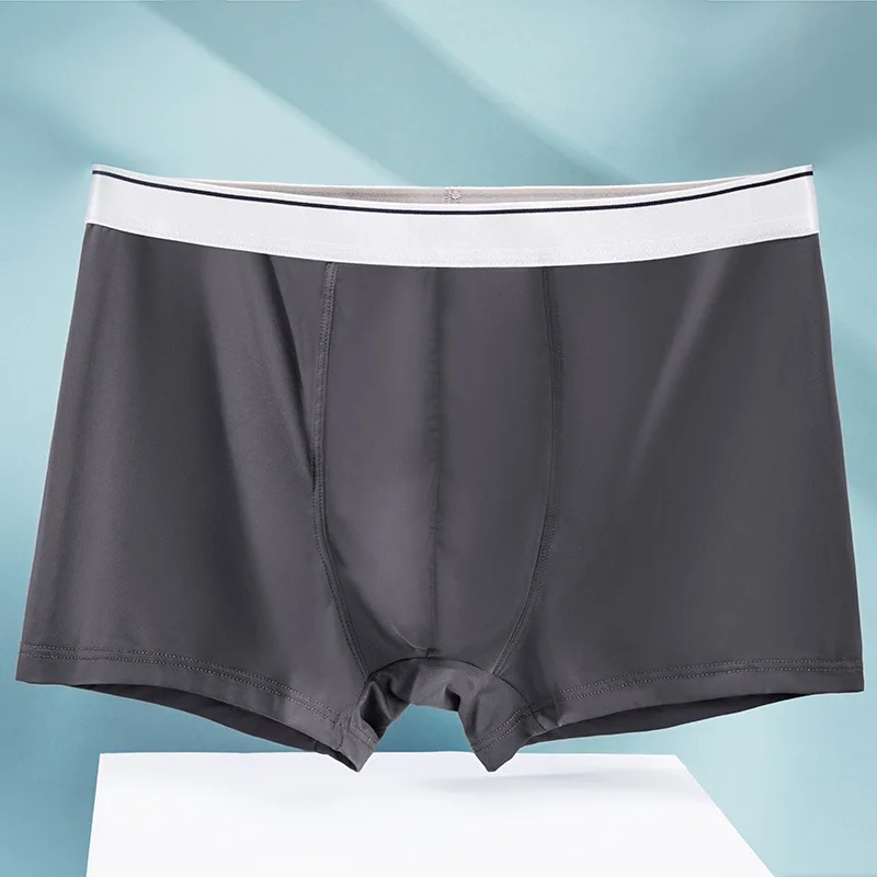 

Men's Boxer Shorts Graphene Antibacterial Ice Silk Underwear Mens Seamless U Pouch Sexy Panties Breathable Male Underpants L-4XL