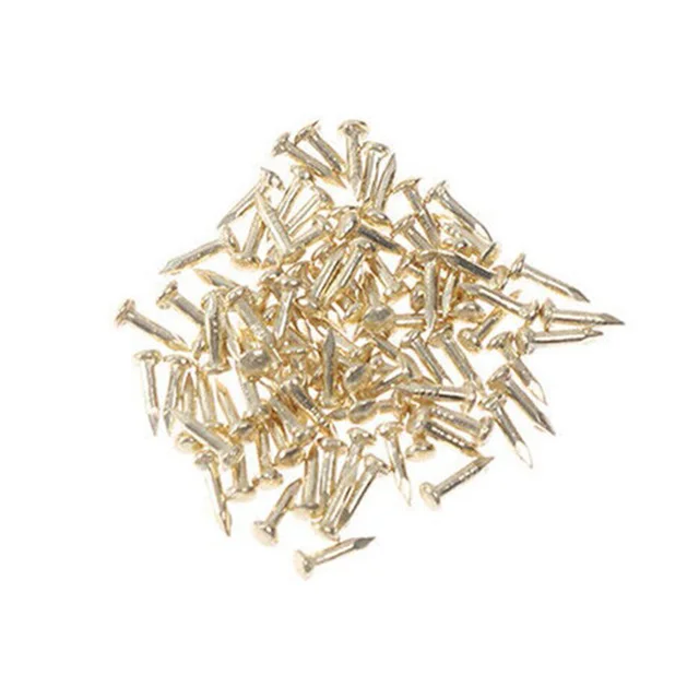 50pcs Mini Brass Furniture Hinges Jewelry Wooden Box Cabinet Door Hinges Furniture Hinges Hardware DIY Crafts Tool