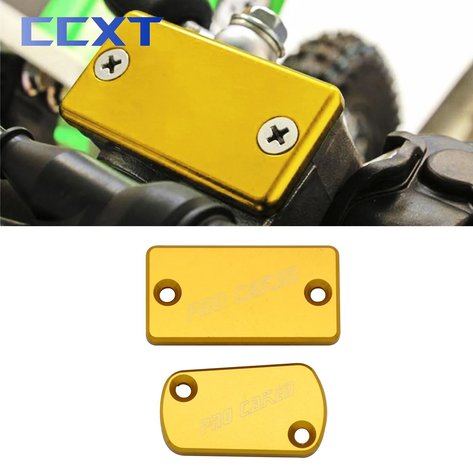 

CNC Aluminum Motorcycle Part Front Rear Brake Fluid Reservoir Cap Cover For Suzuki RM125 RM250 RMZ250 RMZ450 RMX450Z Universal