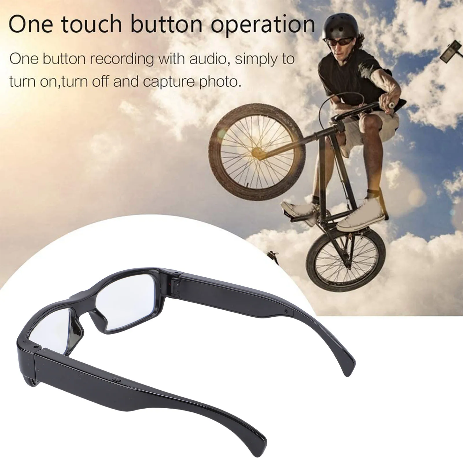 Camera Glasses Sports Action 1080P HD Video Recording Photos Taking for Cycling Outdoor Activities Action Glasses Camera - 5