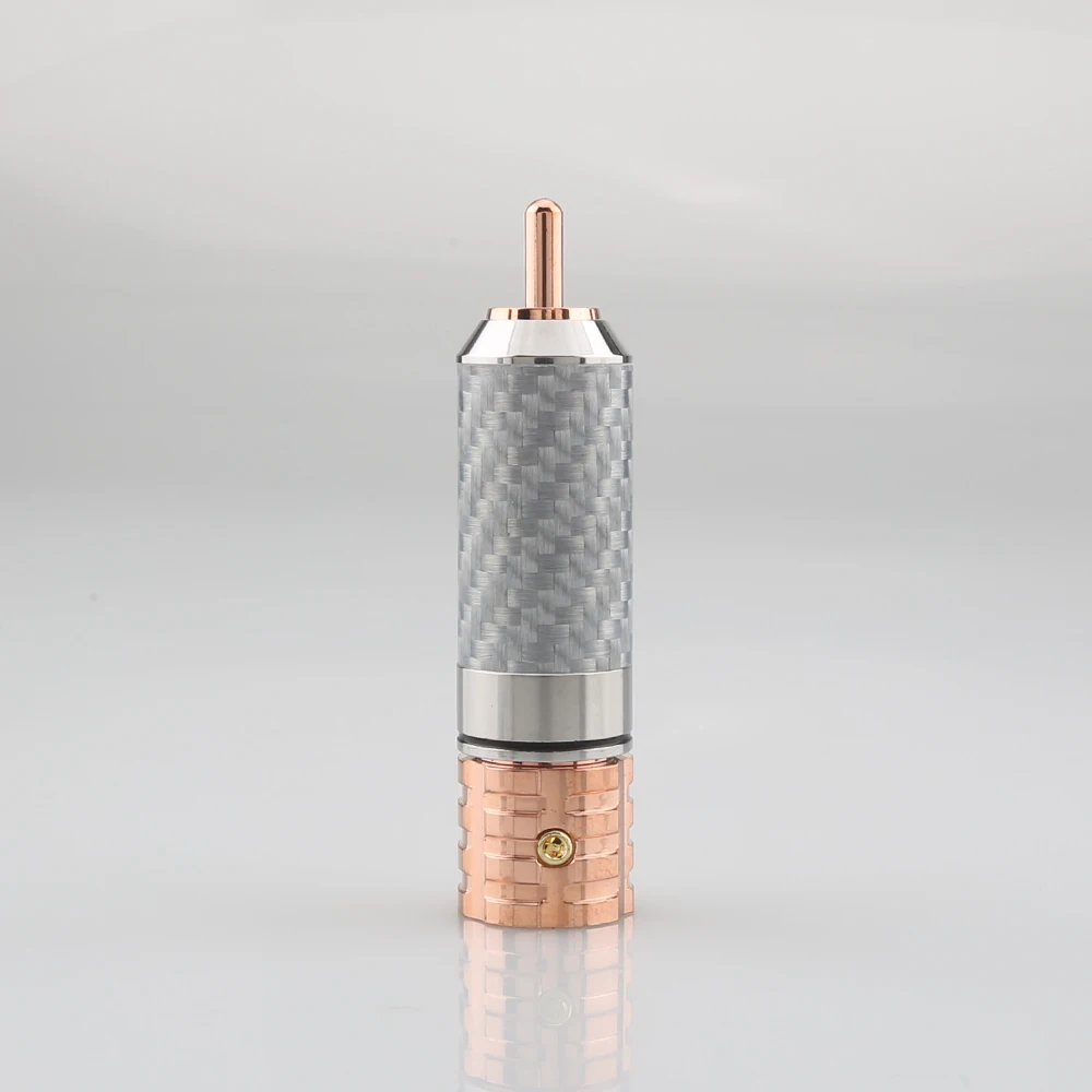 4PCS Viborg VR108 순수 구리 탄소 섬유 RCA Unsolder 버전 순수 구리 RCA 나사 잠금