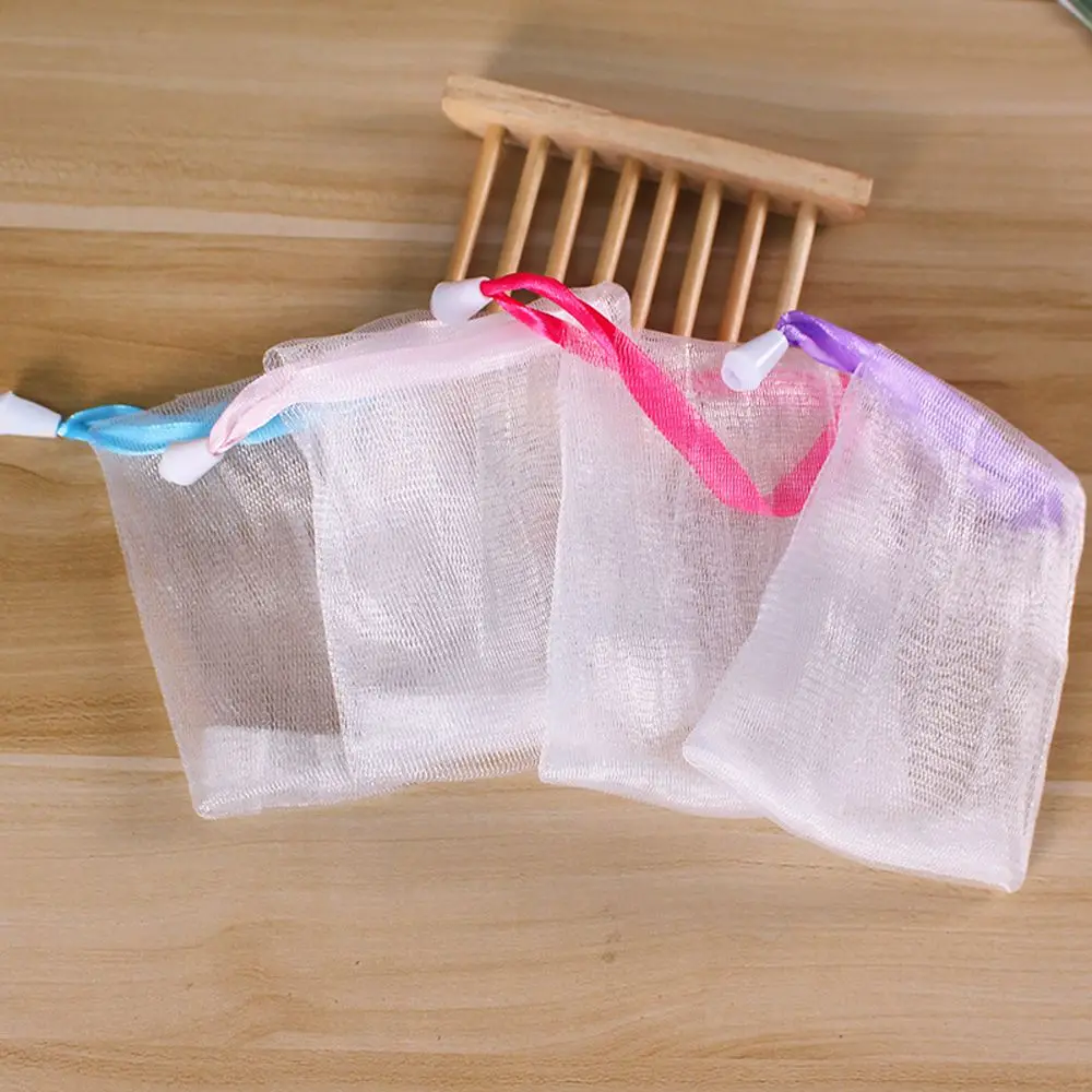 

10 Pcs Clean Foaming Mesh Bag Portable Hangable Soap Saver Bag Bath Shower Foaming Mesh Net Cleansing Delicate Foam Network