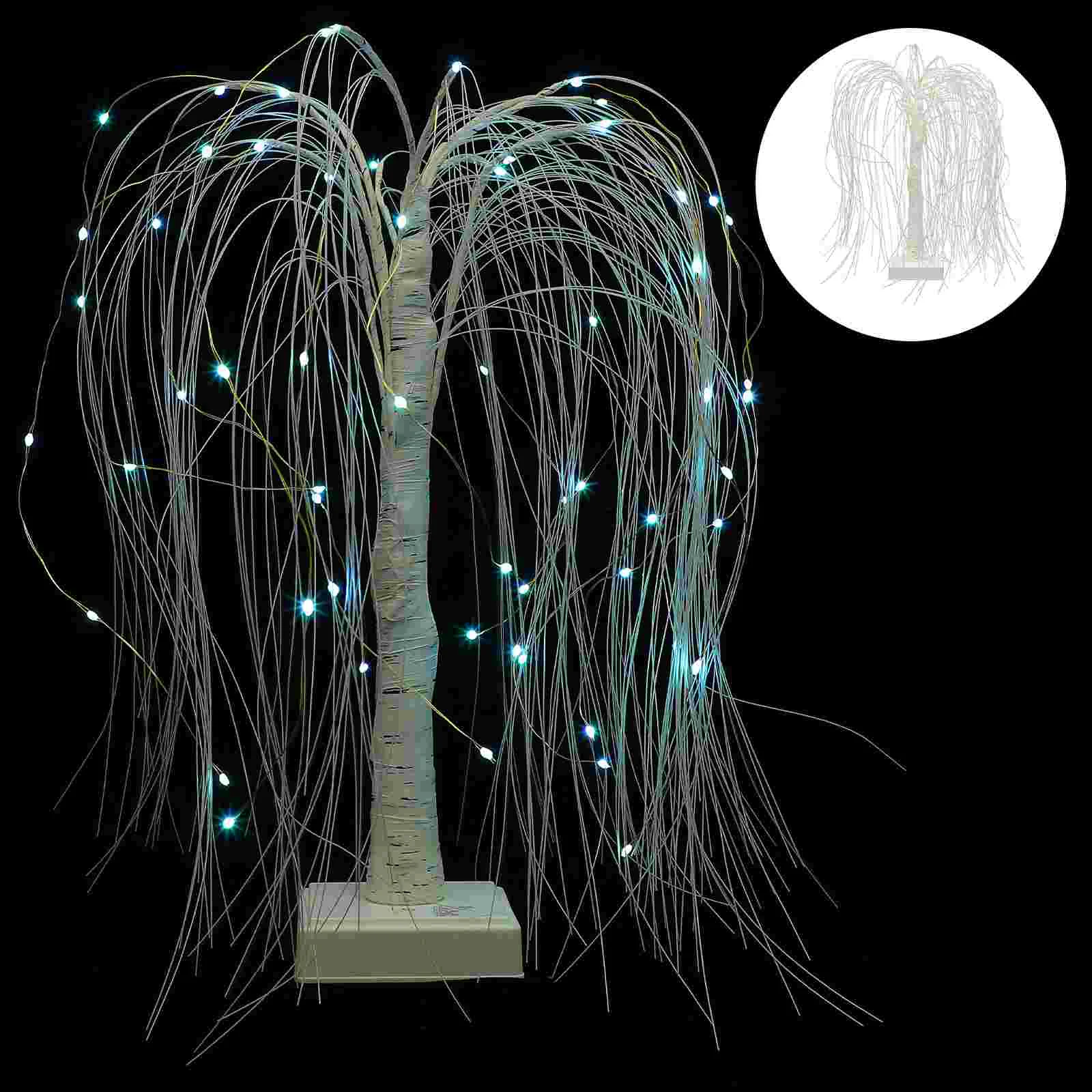 

1Set Desktop Lighting Tree RGB Lifelike LED Willow Tree Decor for Bedroom No