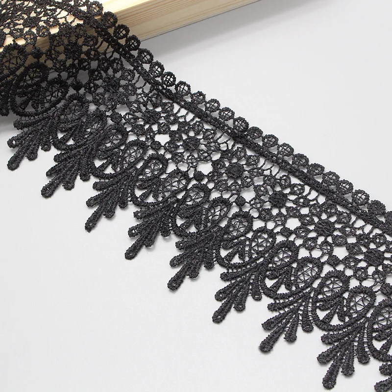 1 Yard Lace Ribbon 90MM Lace Trim DIY Embroidered For Sewing Decoration African Fabric