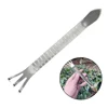 1pc Hand Rake Bonsai Tool Stainless Steel Three-prong Hand Rake Bonsai Tool For Miniature Garden Potting Transplanting Nurturing 3