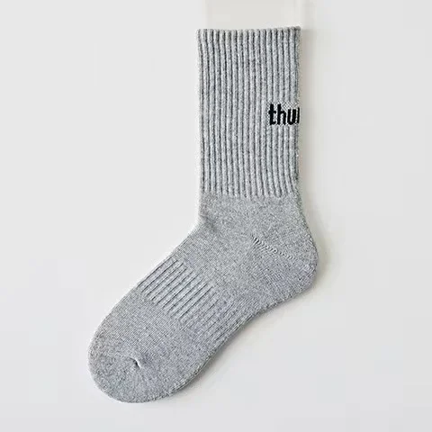 High-Waisted Versatile Sport Socks INS Trendy White Off-White P-Shaft Long Tube Korean Style Warm Stockings For Baseball