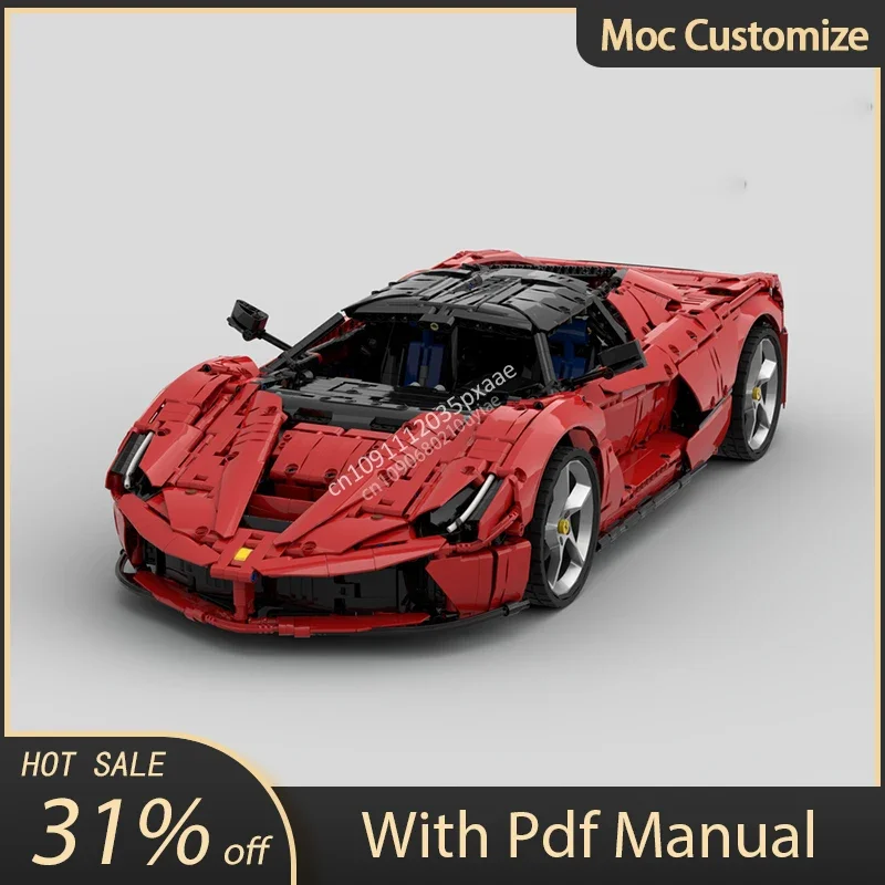 3636pcsMocTechnicalCompatible42143FerrariedLaFerrariSupercarBuildingBlocksCarModelBricksToysKidspresent-AliExpress26