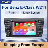 Autoradio STWEI Linux avec CarPlay sans fil, Android Auto, radio FM, Bluetooth, lecteur multimédia pour Mercedes Benz Classe E W211, lecteurs vidéo pour voiture 1