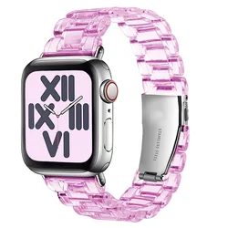 Rainbow Transparent Resin Strap - 38mm or 40mm or 41MM (01 pink)