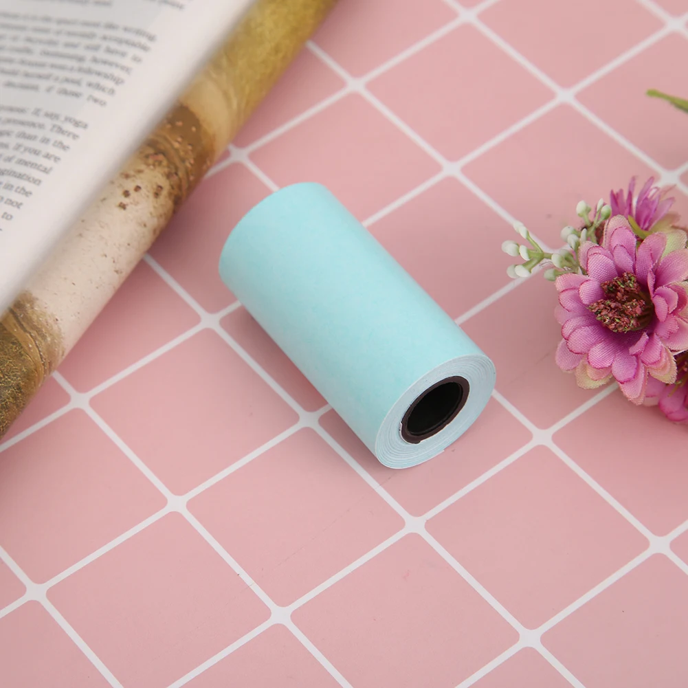 Blue 3 Rolls Thermal Printing Roll Paper Stickers 57mmx30mm for Pocket Paperang Photo Printer for Mini Pocket Photo Printer