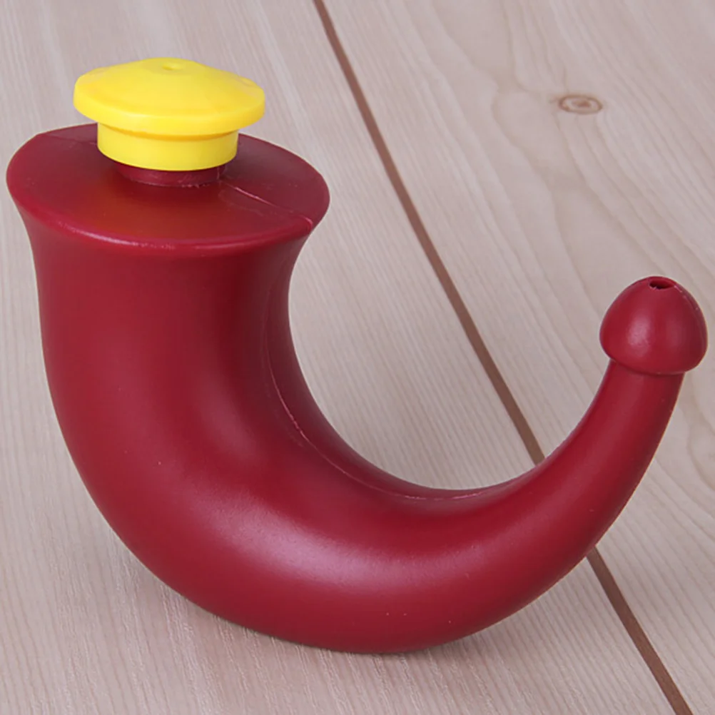 Yoga Nasal Wash Pot Yoga Neti Pot Nasal Rinsing Nose Wash Sinus Irrigation Red Horn Cleaner