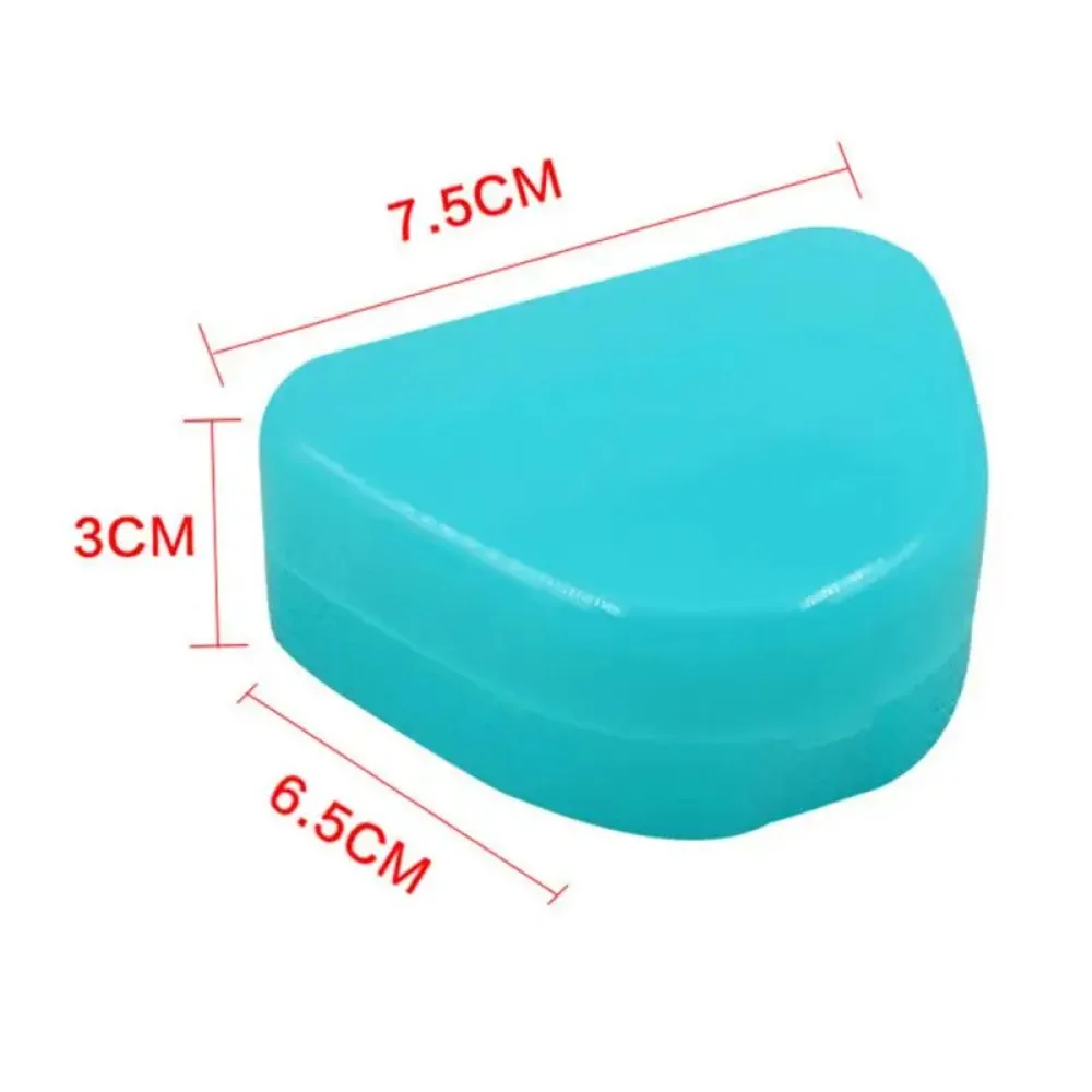 High Quality Artificial Tooth Organizer Snap-fit Catch Denture Bath Box Solid Color Keep Dry False Teeth Storage Box