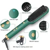 Electric PTC heat straightening brush One Step Hair Dryer 3 In 1 Ceramic Flat Iron Women Hair Straightener comb And Curling 4