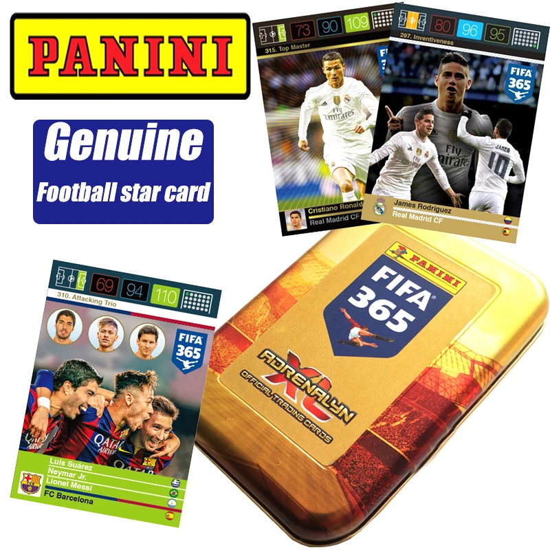 Panini Iron Box 9 Confezioni + 2 Edizione Limitata (Casuale) Rare Fifa365 Football Star Ronaldo Collection Card Regalo Di Compleanno Di Natale