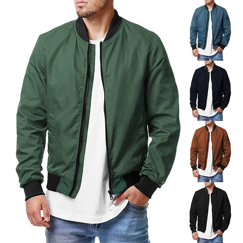 New Casual Plus Size Men's Coat Spring and Fall Sports Aviator Baseball Clothing Fashionable Versatile Jacket New Men Clothing