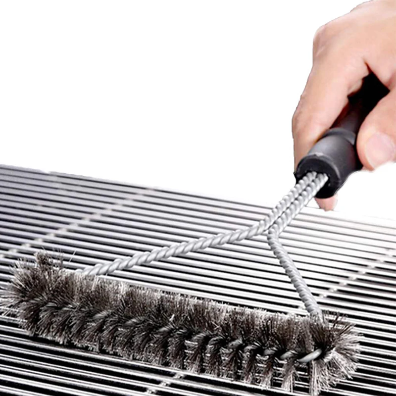 Cleaning Tools BBQ Brush Stainless Steel Wire Long Handle Hand Held Cleaning Brush Barbecue Accessories