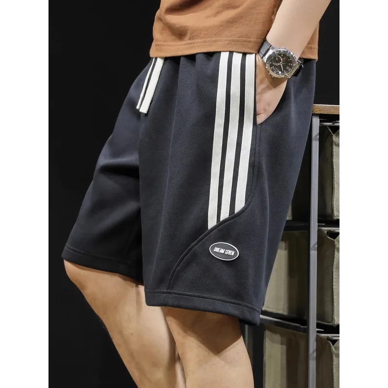 

Sports striped shorts men's new summer plus-size medium pants men's casual quarter pants summer wear all the fashion brand