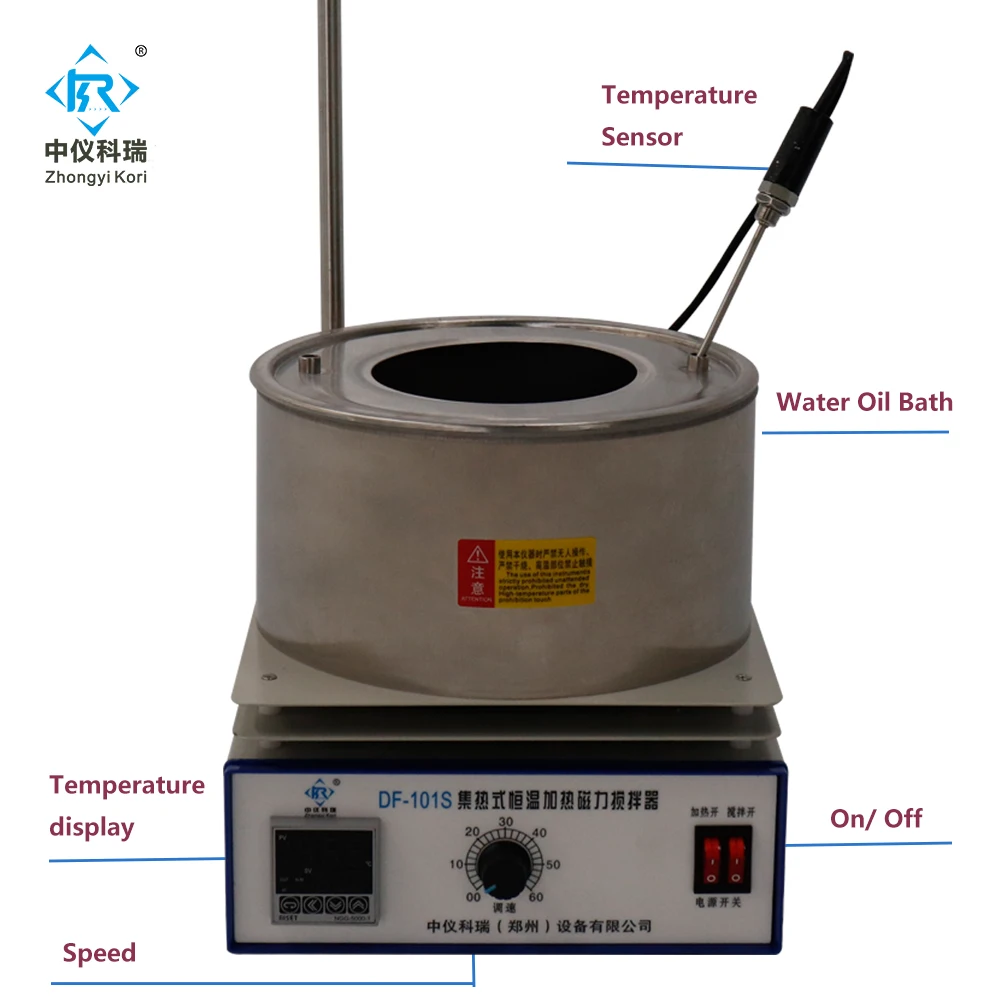 Lab Constant Temperature Water Oil Heating Bath laboratory with Magnetic stirrer Bar for Stirring
