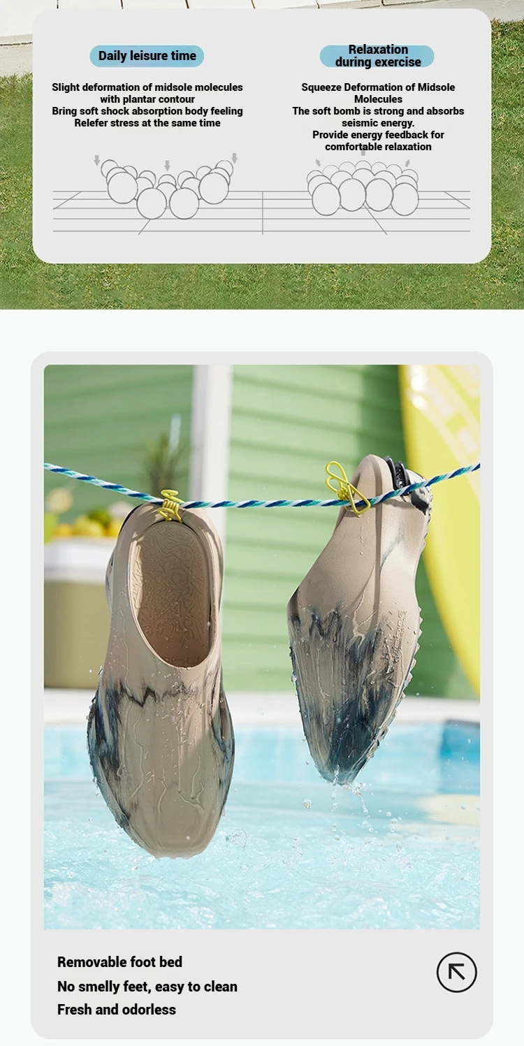 شباشب رجالية جوكر سايبر 361 درجة عصرية ناعمة مضادة للبكتيريا قابلة للتنفس للشاطئ خفيفة الوزن ومريحة للرجال 672521104