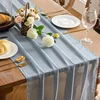 Sage Green Chiffon Table Runner Romantic Boho Table Runner For Wedding Birthday Party Bridal Valentine's Day Table Decoration 6
