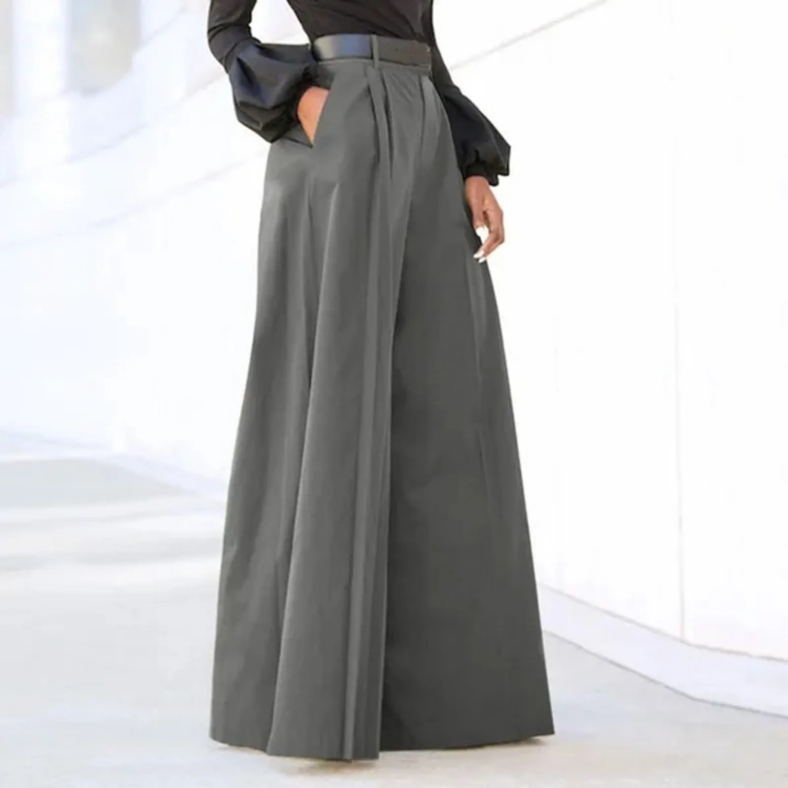 

Pants For Women Palazzo Pants Summer Printed Cropped Cotton Linen Comfy Baggy Trousers With Pockets Fashion Elegant Party High