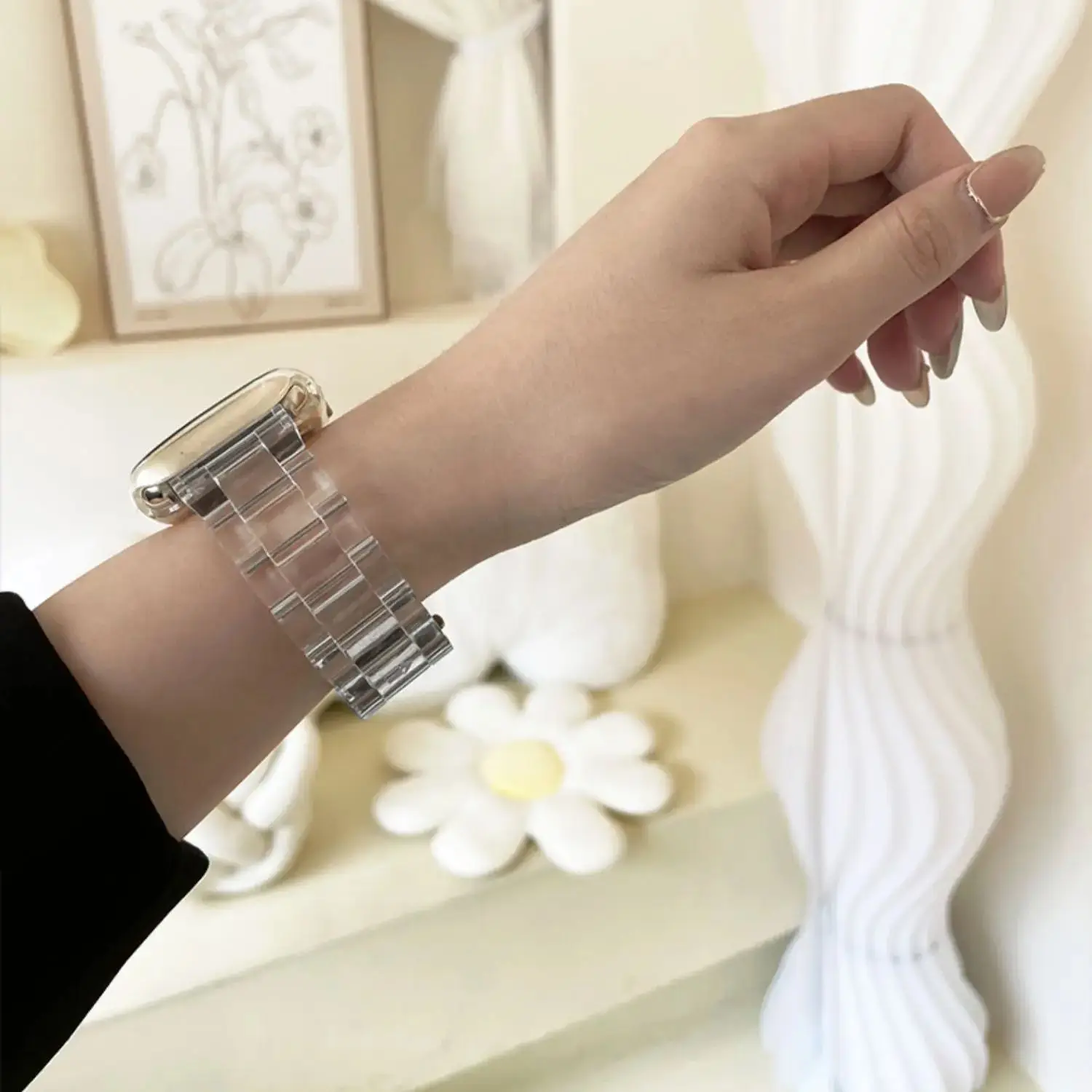 Colorful Transparent Watch Strap - Vibrant Bracelet Accessory