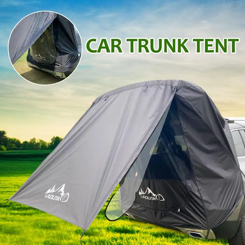 

Car Rear Tent Extension Waterproof Trailer Tent Camping Shelter Canopy Rainproof Car Trunk Tent for Outdoor Tour Barbecue Picnic