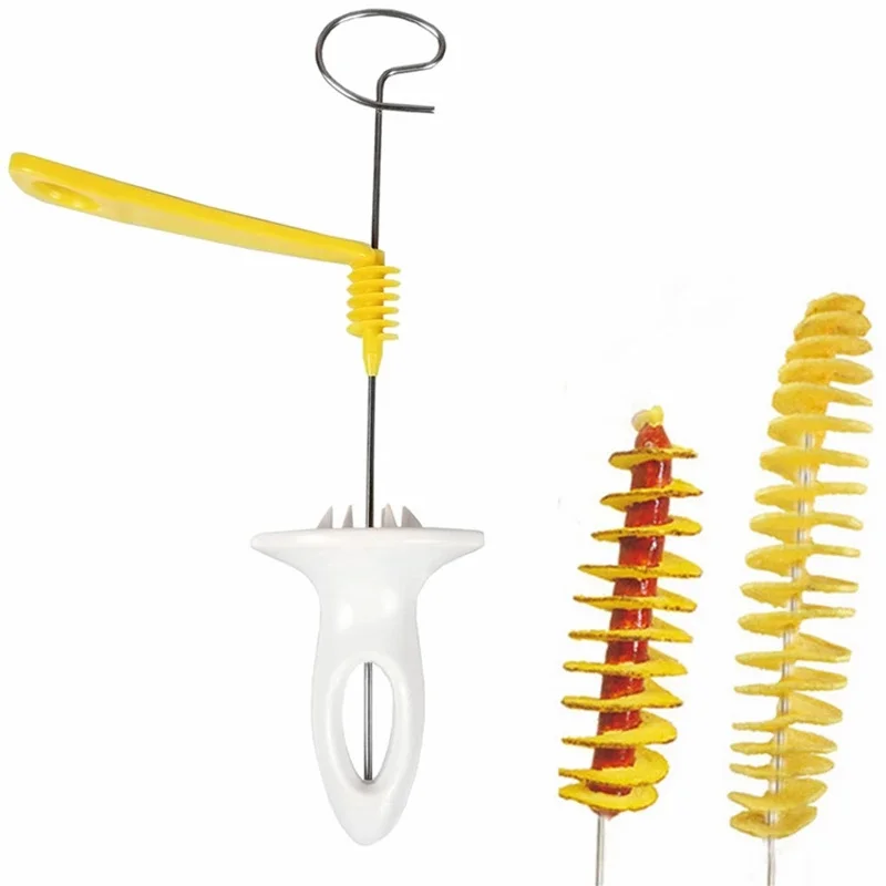 Potato Spiral Cutter Slicer 1pcs Fried Potatoes Kitchen Tools Carrots Cucumber Rotate Cutter Twist Shredder Kitchen Accessories vegetable cutter