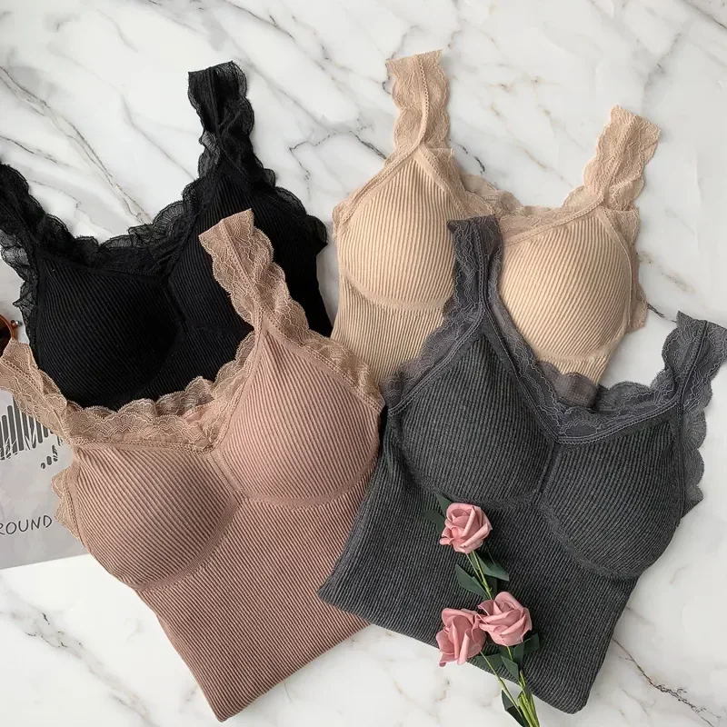 

Winter Shirt Lingerie Clothing Lace Inner Warm Wear Thermo Vest Intimate Underwear Top Thermal Undershirt