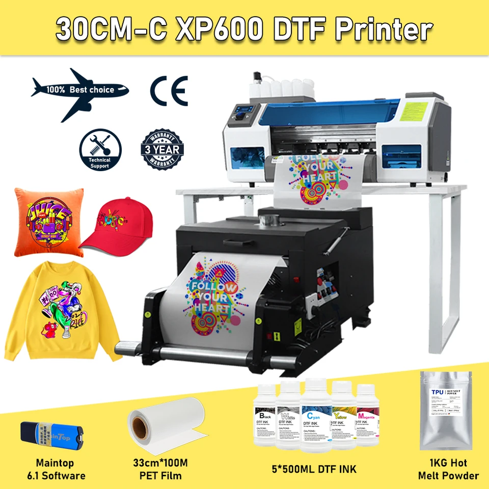 DTF A3 Printer DTF Transfer Printer Directly to Film For Epson XP600  T-shirt Hoodie Jeans Print A3 30CM T-shirt Printing Machine