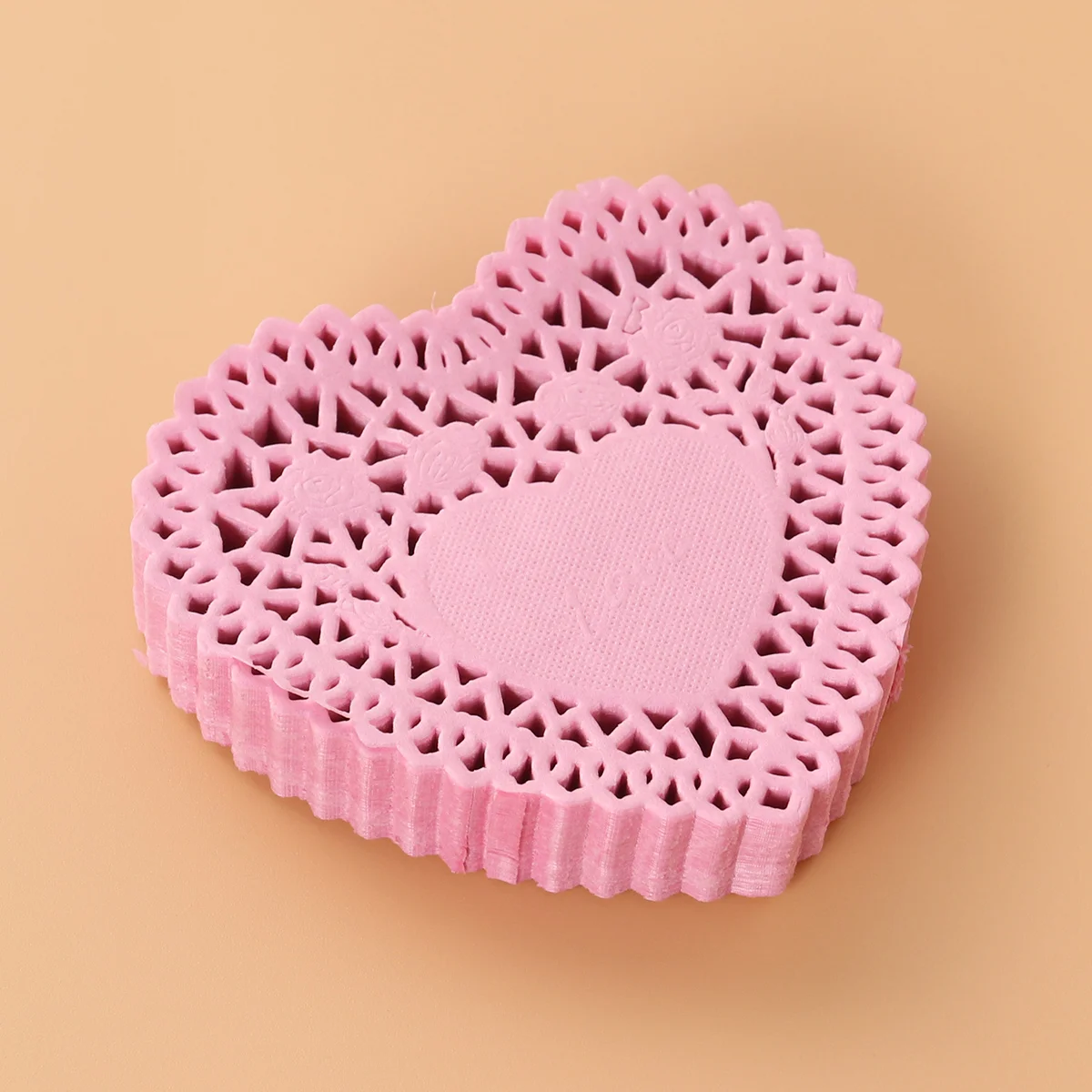 250Pcs Cake Grease Paper Heart Shaped Doilies Lace Food Mats Baking Tools Kitchen Supplies Heart Doilies Paper Crafts Safe Use