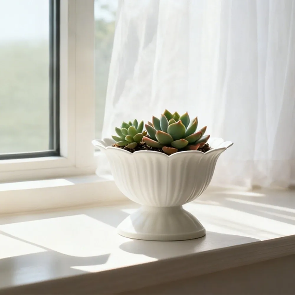 Elegant White Roman-Style Decorative Vase