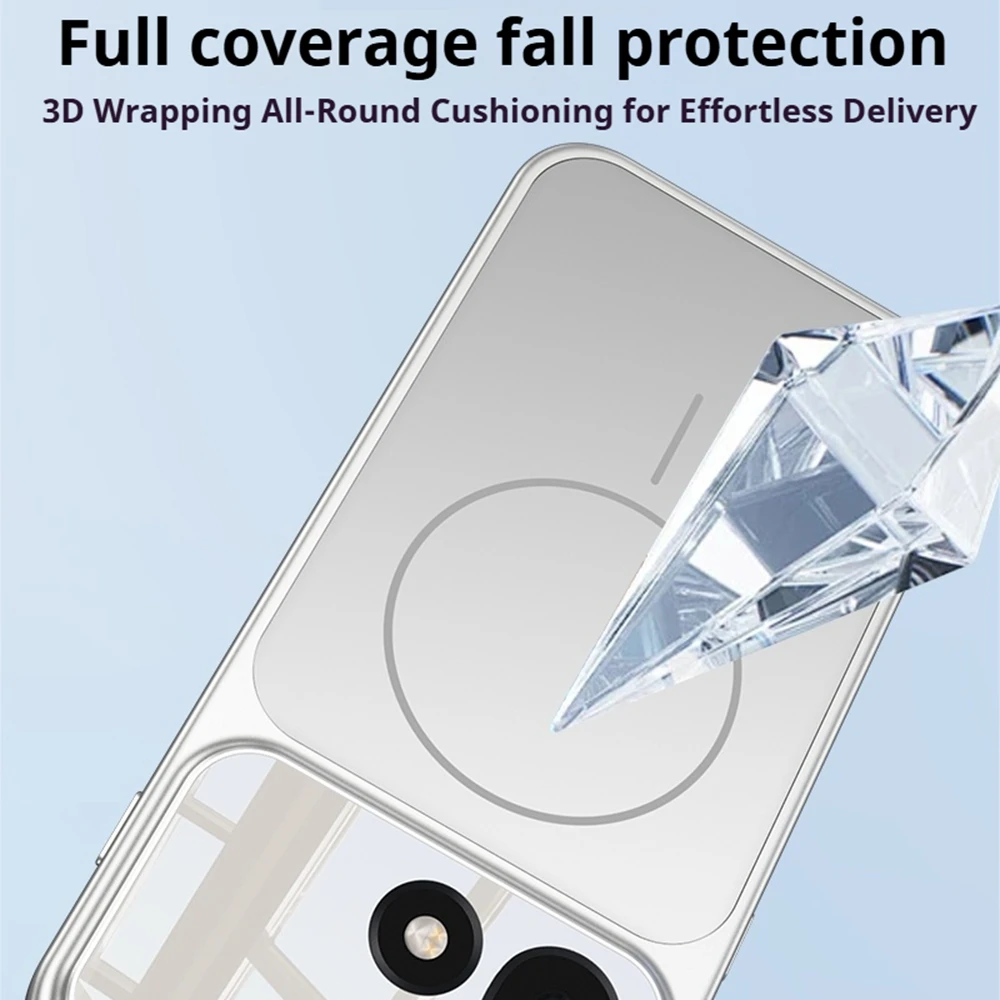 Slim Matte Shockproof Phone Case with Full-Coverage Protection and Wireless Charging Compatibility