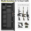 Gun Safe for Home Rifles and Shotgun, 8-12 Gun Cabinet for Rifles and Pistols,  Electronic Gun Cabinet with Removable Shelf 2