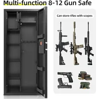 Gun Safe for Home Rifles and Shotgun, 8-12 Gun Cabinet for Rifles and Pistols,  Electronic Gun Cabinet with Removable Shelf 2