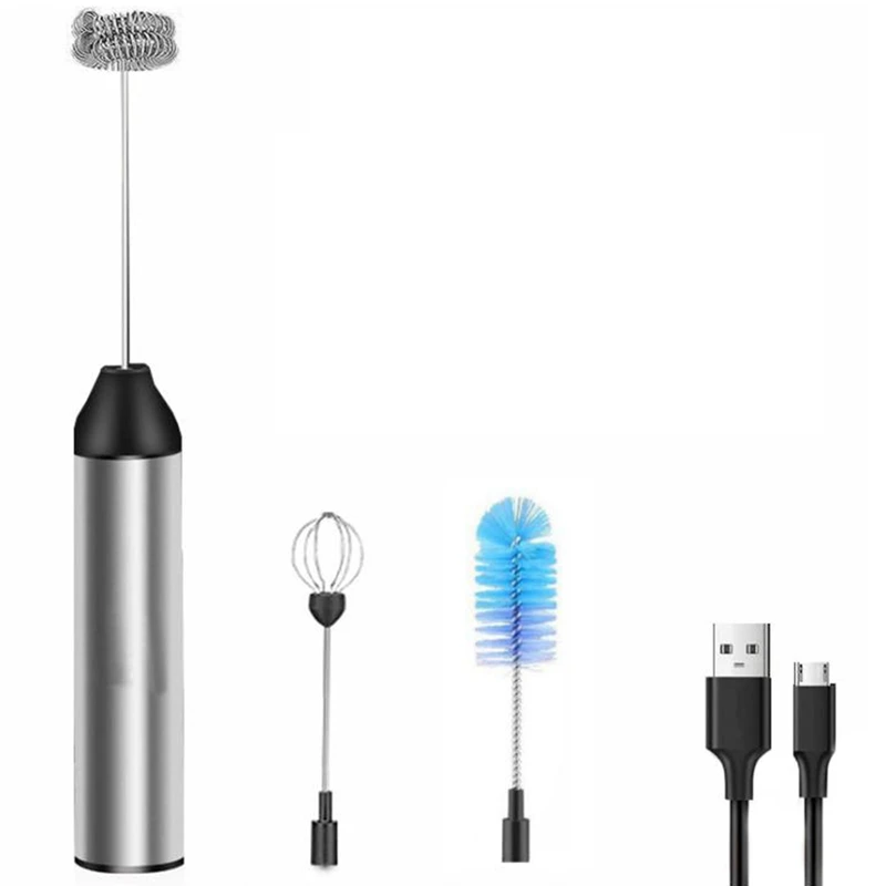 Montalatte Frusta Elettrica Portatile-Ricaricabile Portatile, Miscelatore Per Bevande Per Cappuccino Latte Cioccolata Calda Matcha